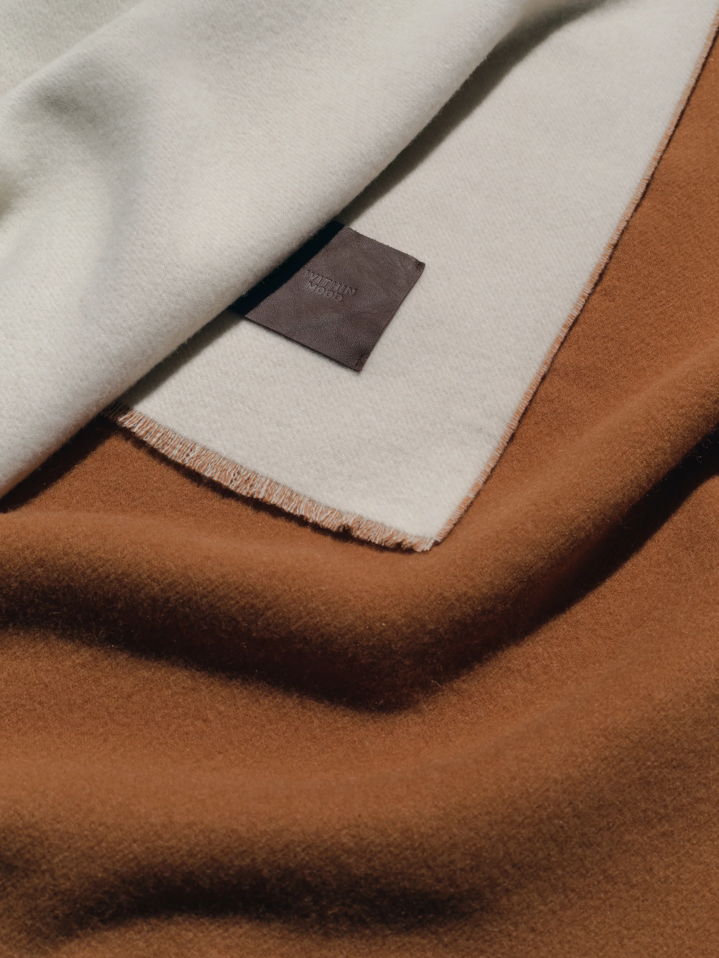 Blanket, cream/brown - Image 4