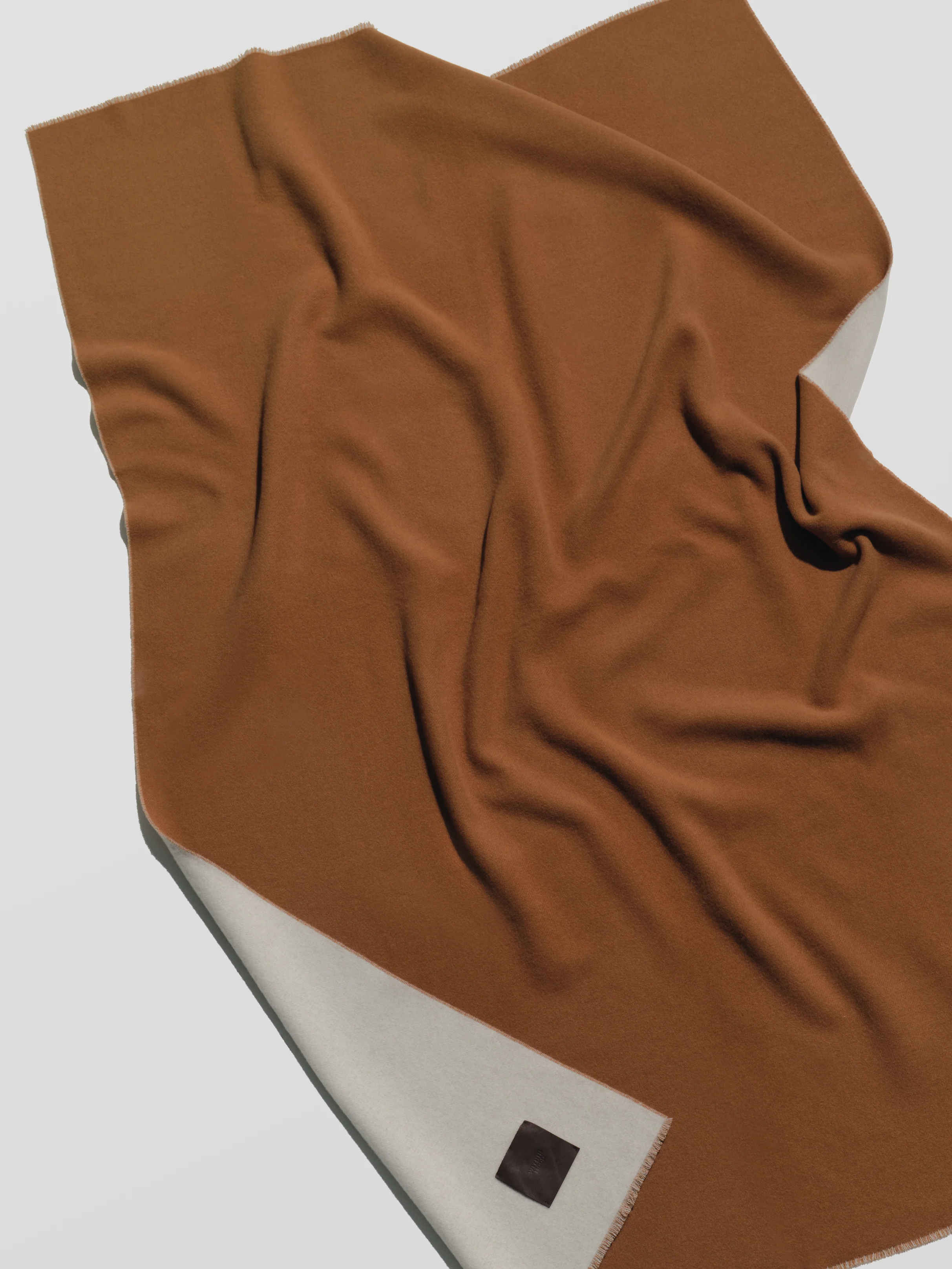Blanket, cream/brown - Image 5