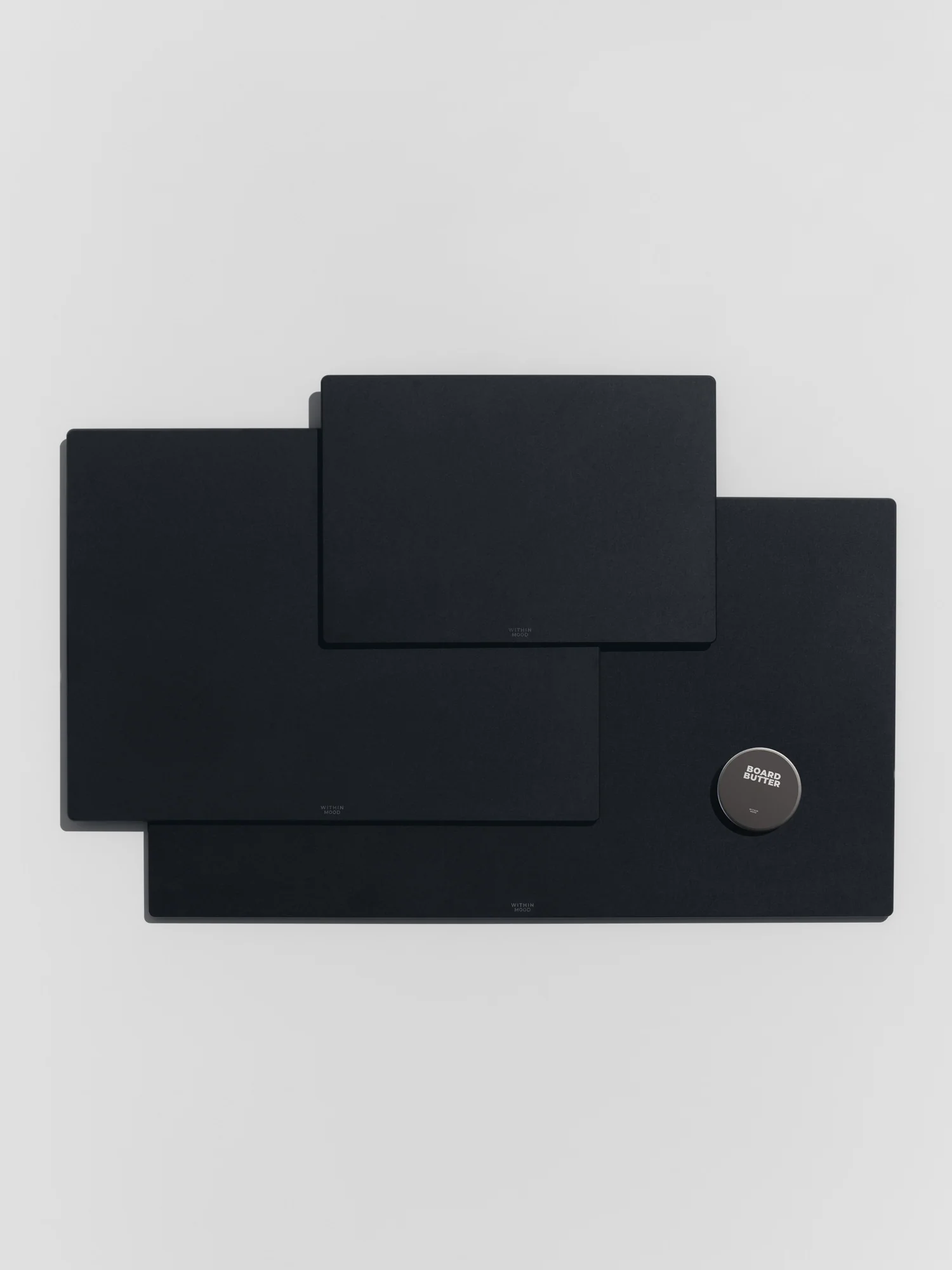 Cutting Board Set, all 3 Sizes, black + Board Butter
