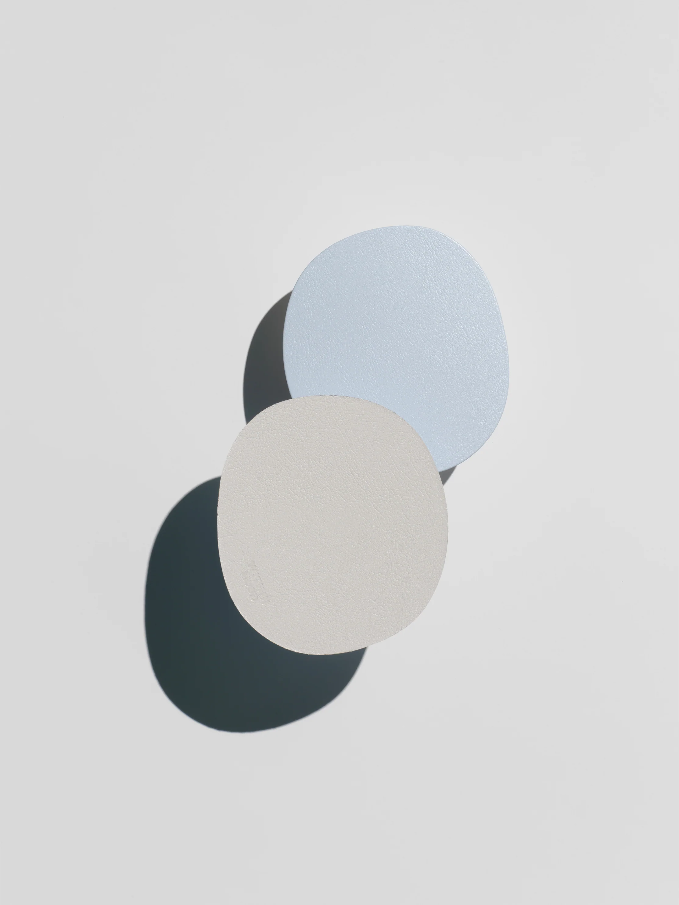 Glass Coasters, light grey/ baby blue, set of 2 - Image 3
