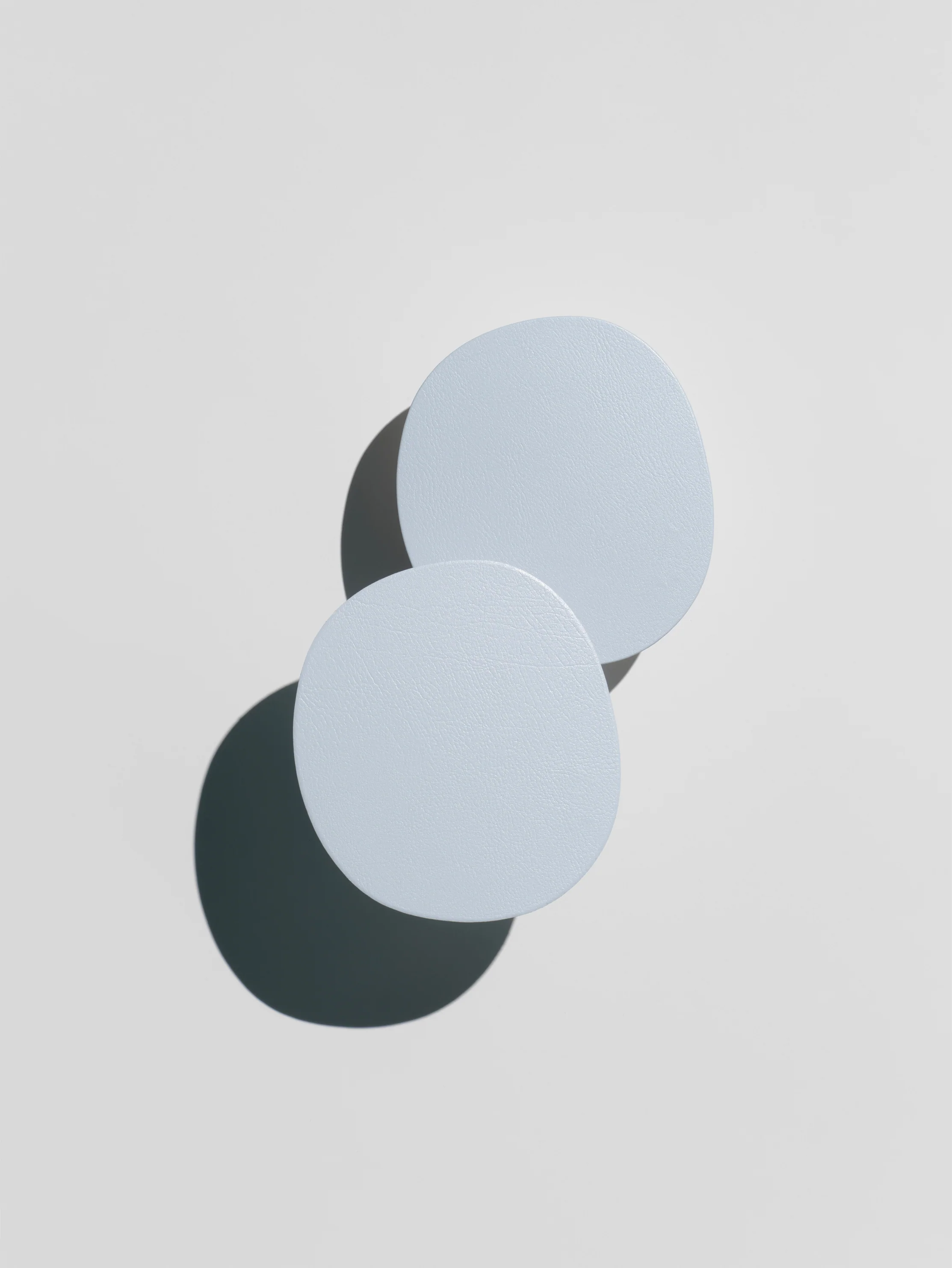 Glass Coasters, light grey/ baby blue, set of 2 - Image 4