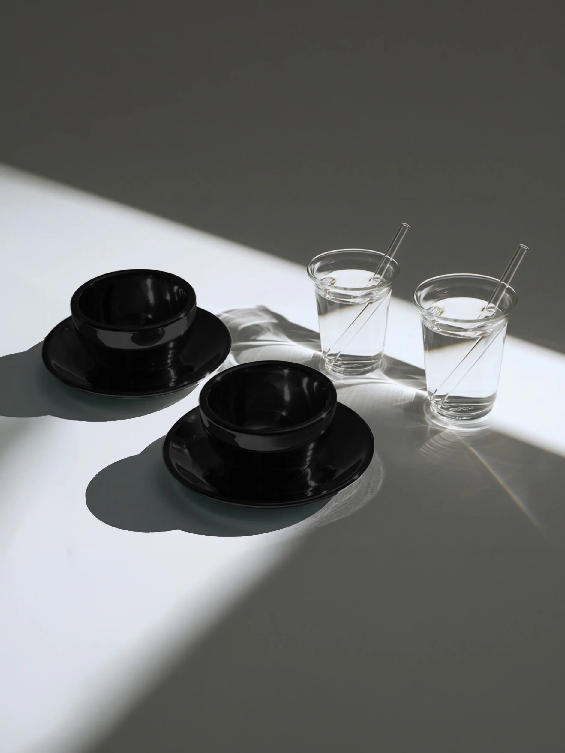Mini Cold Cups, set of 2 + Cappuccino, black, set of 2