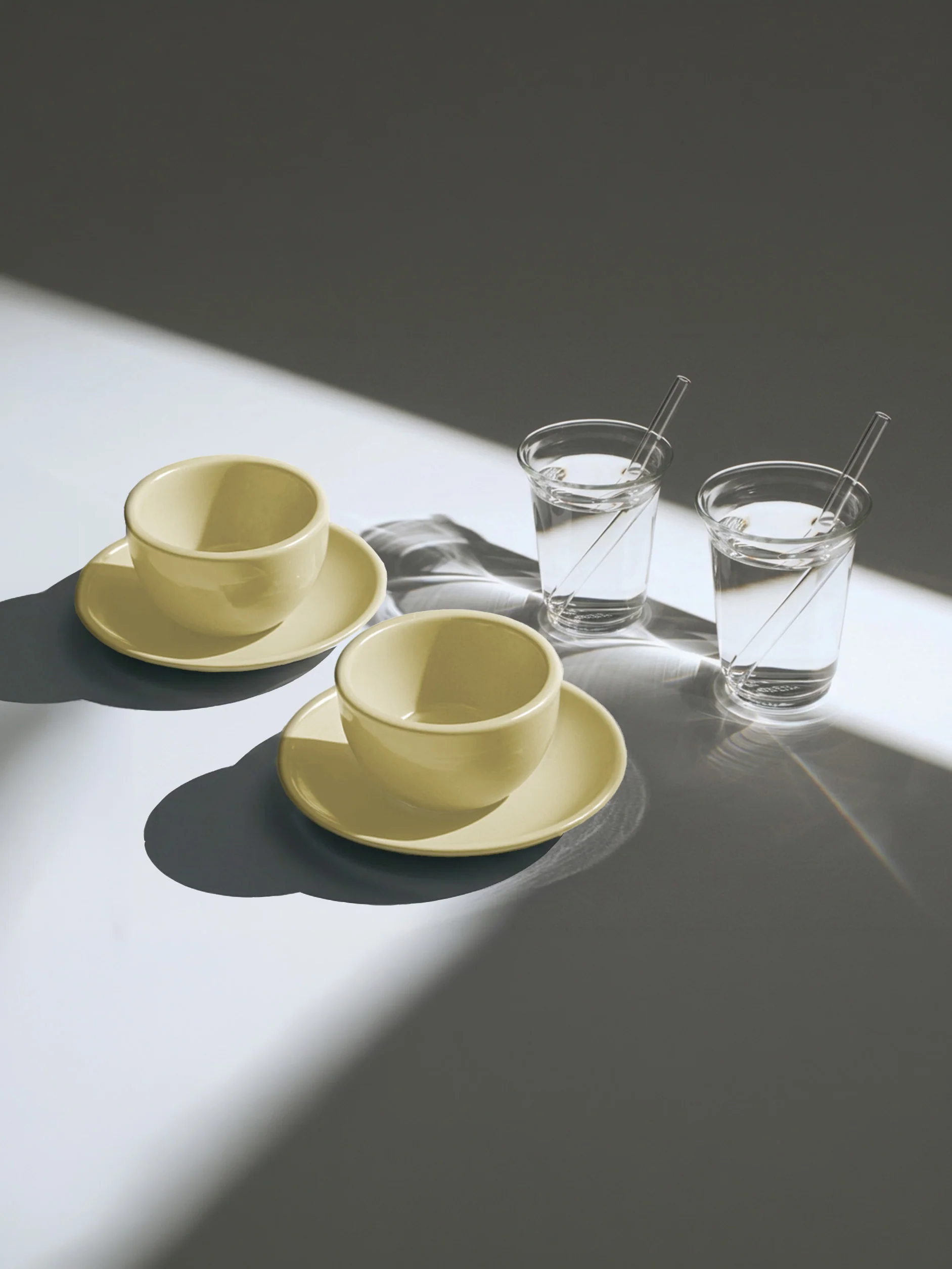 Mini Cold Cups, set of 2 + Cappuccino, butter, Set of 2