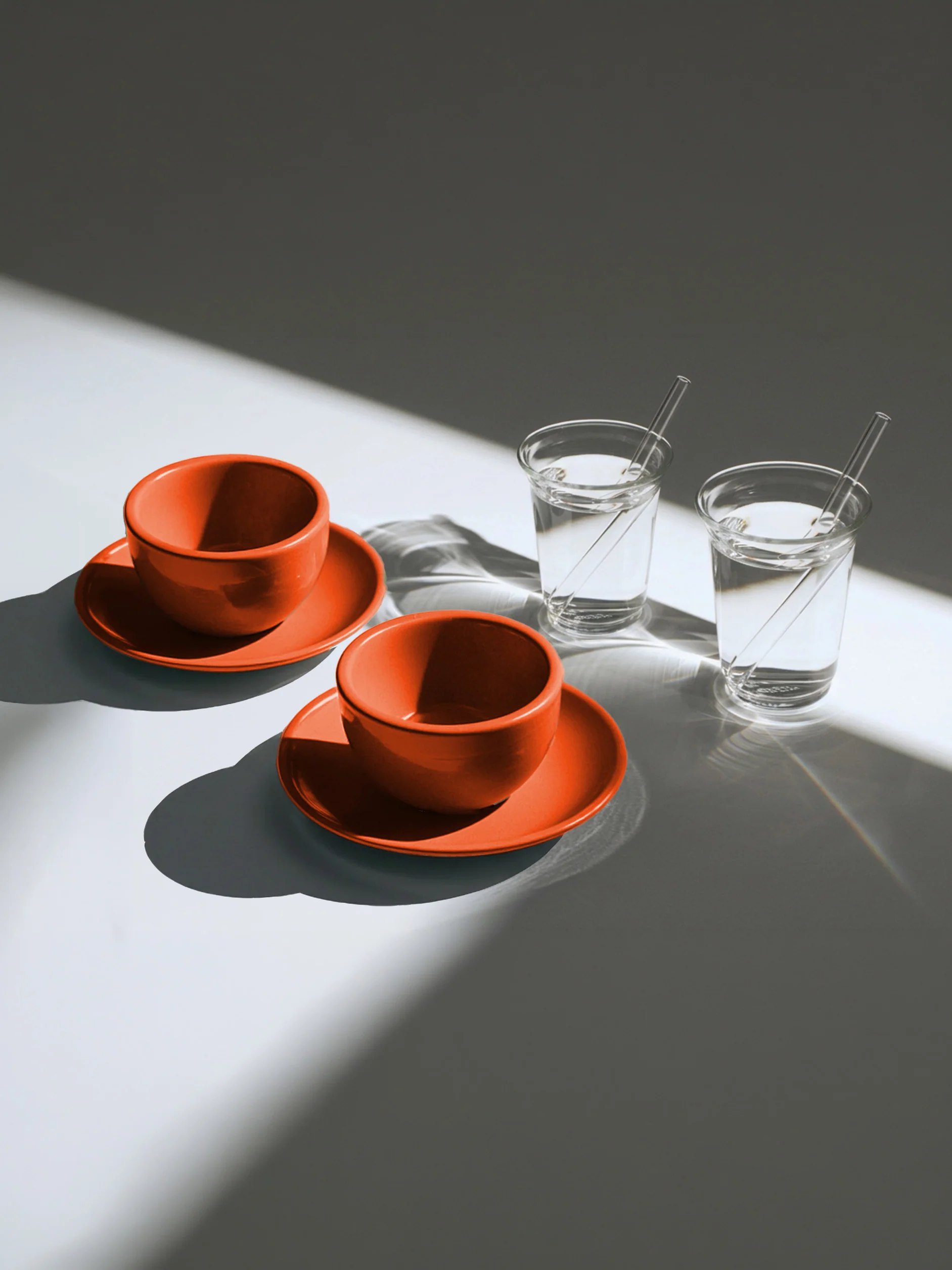 Mini Cold Cups, set of 2 + Cappuccino, orange, set of 2