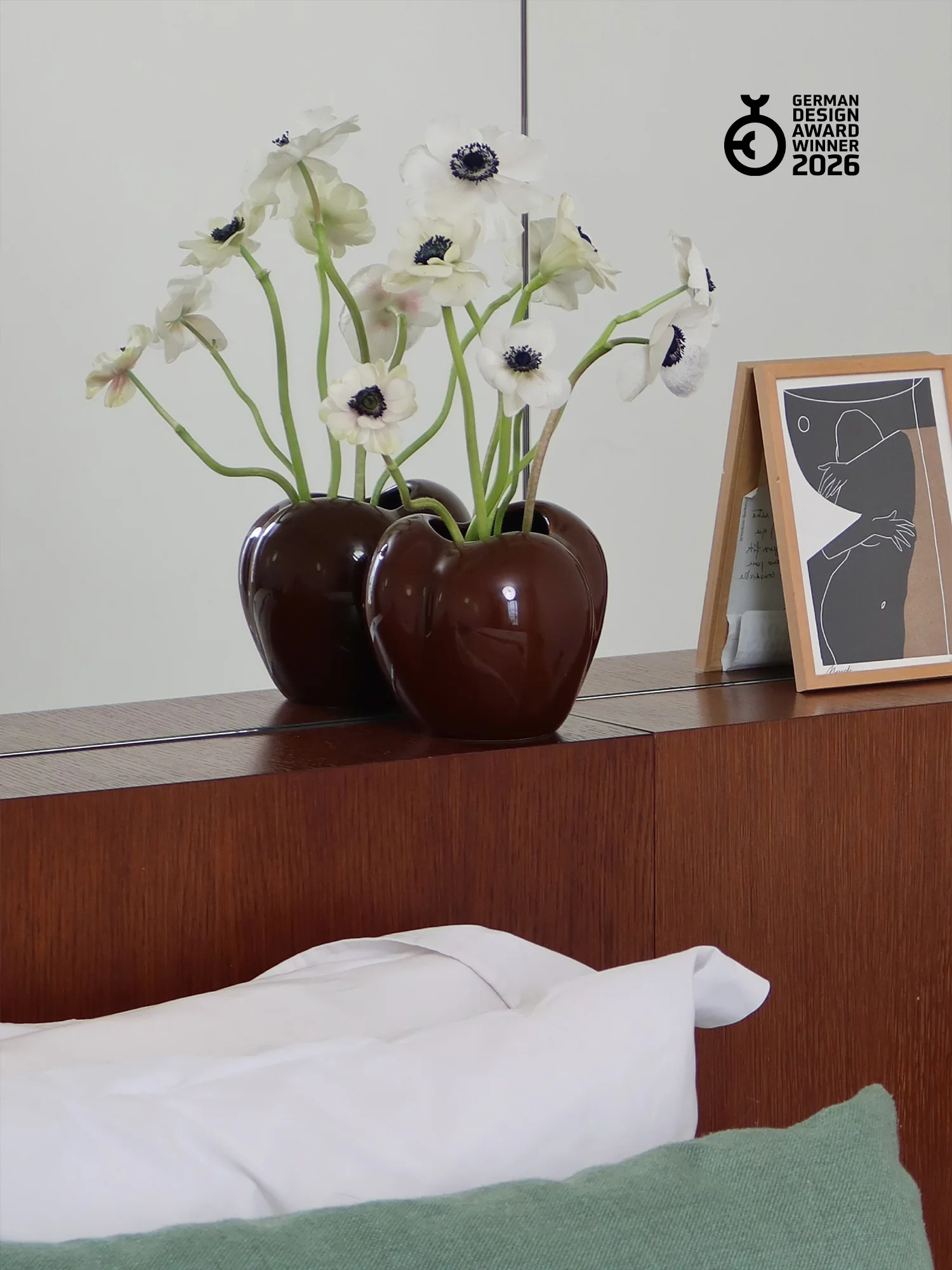 Mini Poppy Vase, chocolate brown - Image 6