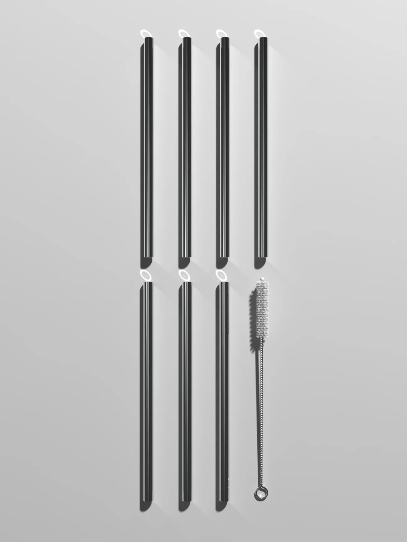 Straws & Cleaning Stick Set, chrome - Image 2